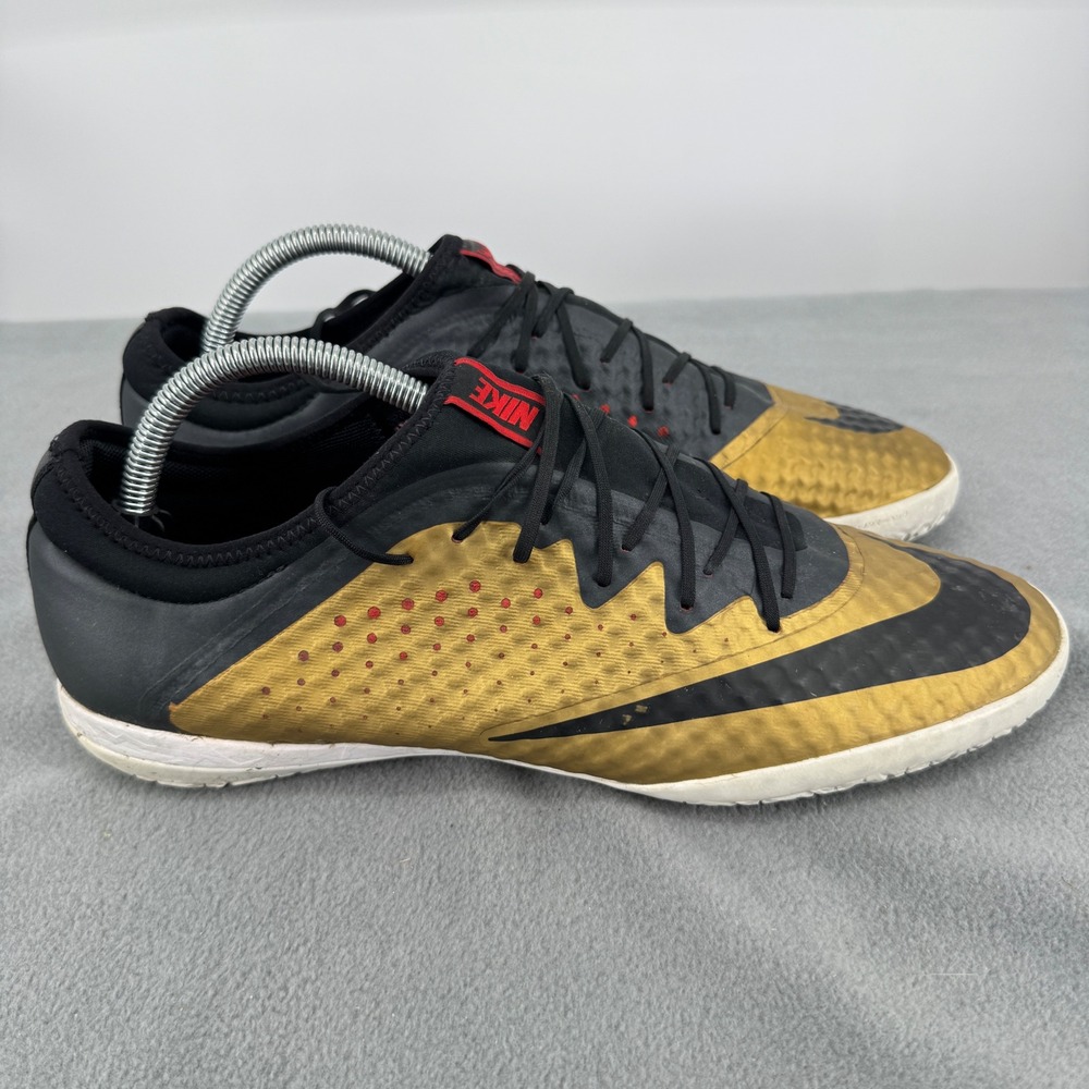 Nike MercurialX Finale IC Mens 10 Indoor Soccer Shoes Gold Black 725242-706